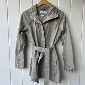 Columbia Greige Omni-shield Rain Wind Trench Coat - Jacket - Size S